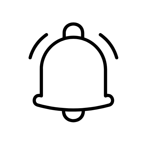 arbeidssymbol, beskjed, bjelle, varsel