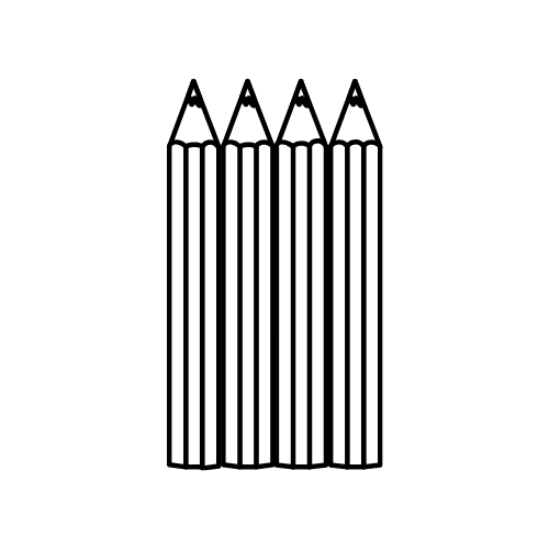 arbeidssymbol, utstyr, fargeblyanter