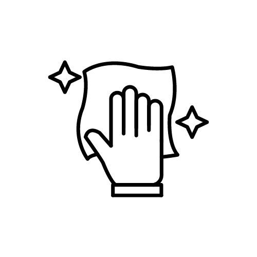 arbeidssymbol, utstyr, rydde, vaske