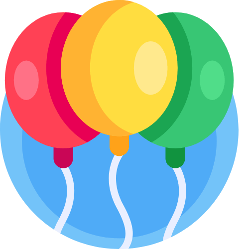 feiring, fest, ballong, bursdag