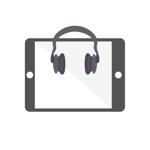 utstyr, nettbrett, ipad, headset, hodetelefoner