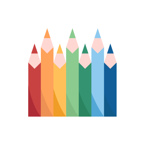 utstyr, fargeblyanter